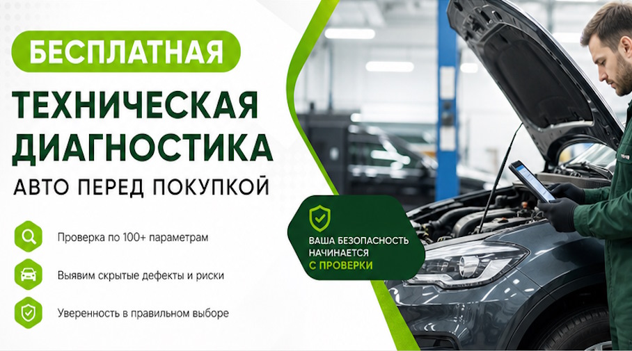 Акция! Бесплатная техническая диагностика авто перед покупкой